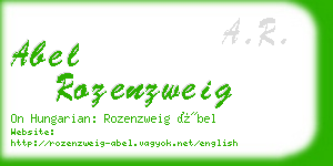 abel rozenzweig business card